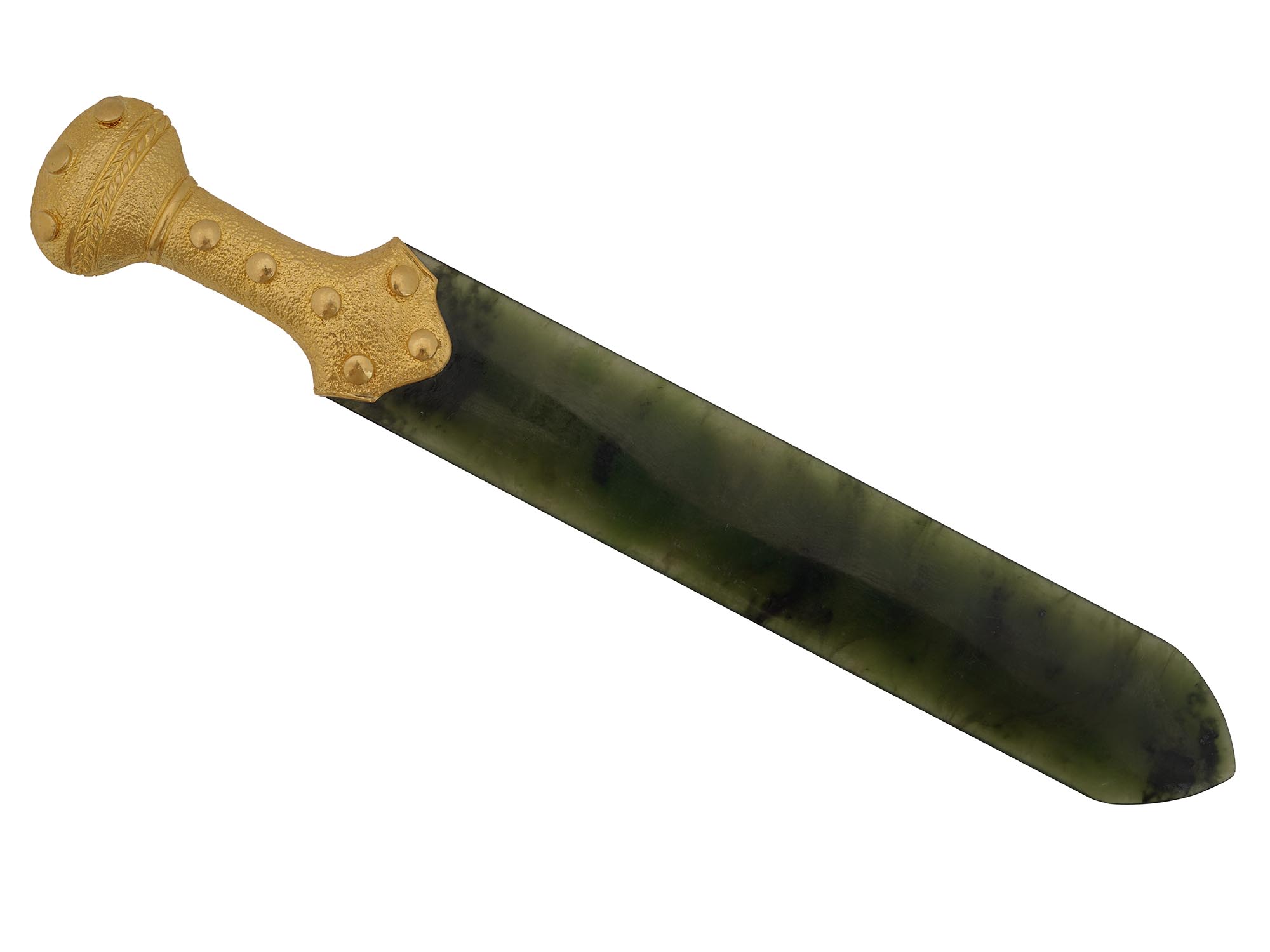 RUSSIAN GOLD AND JADE LETTER OPENER PIC-1